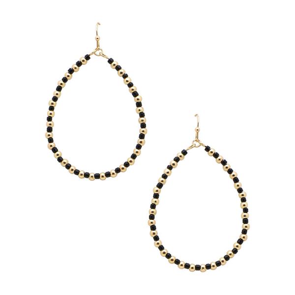 TEARDROP GLASS BEAD CCB EARRING