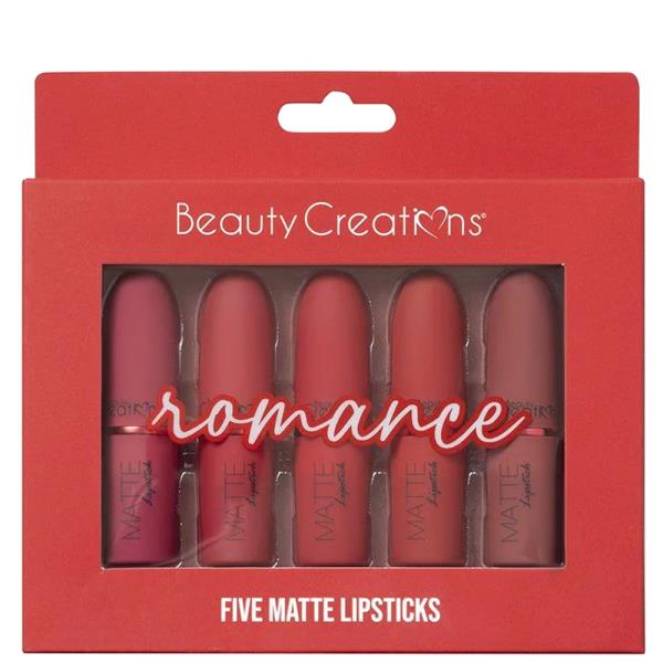 BEAUTY CREATIONS ROMANCE 5 PC MATTE LIPSTICK SET