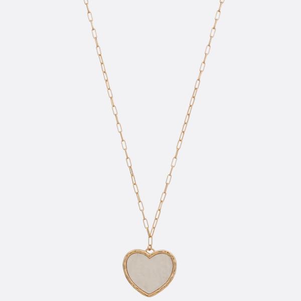 HEART PENDANT METAL NECKLACE