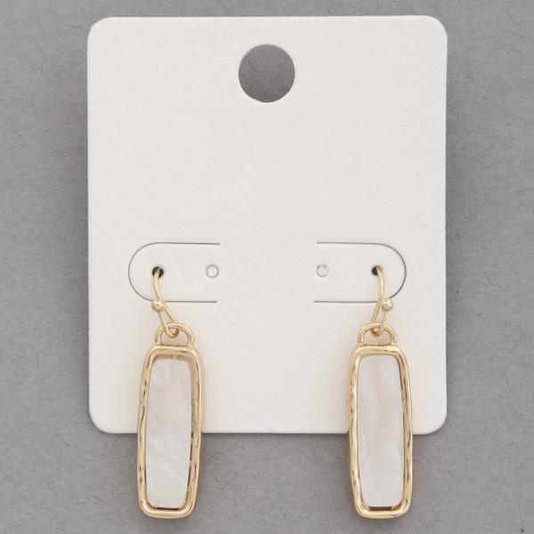 RECTANGLE SHAPE METAL EARRING