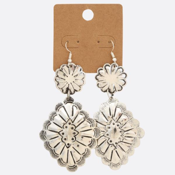 WESTERN STYLE METAL DANGLE EARRING