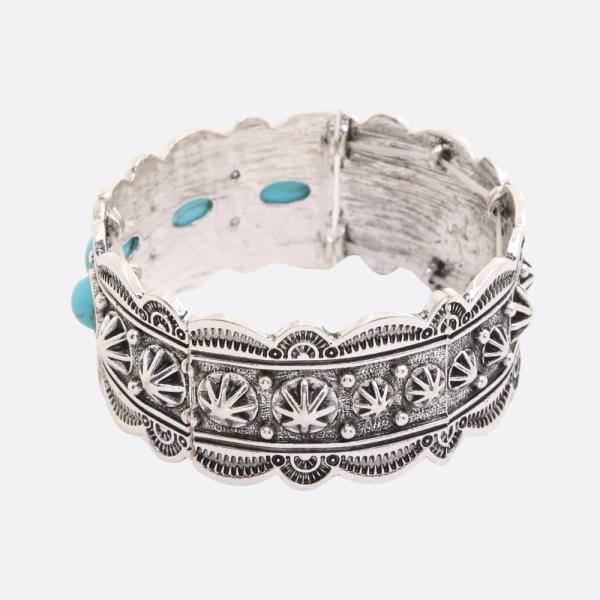 WESTERN STYLE TURQUOISE STRETCH BRACELET