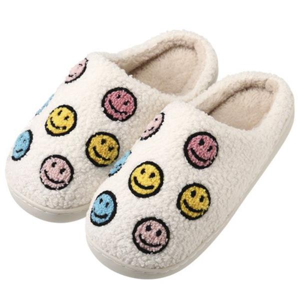 (ONLINE ONLY) COLORFUL HAPPY FACE SMILES SLIPPER 6 PAIR PACK