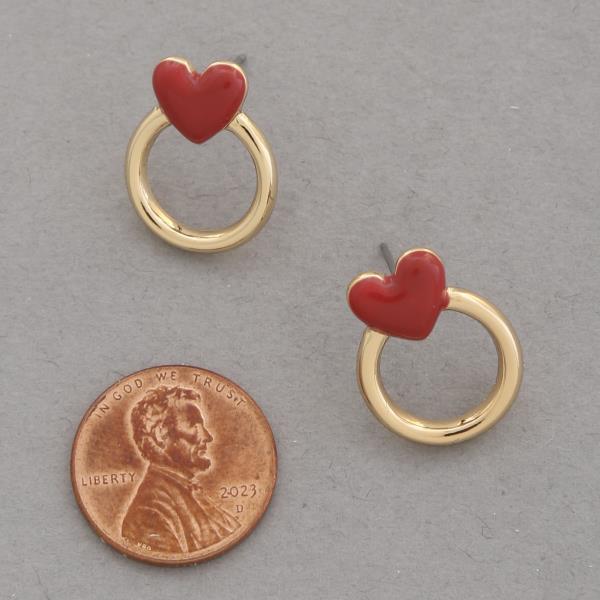 SODAJO HEART SHAPE METAL RING EARRING