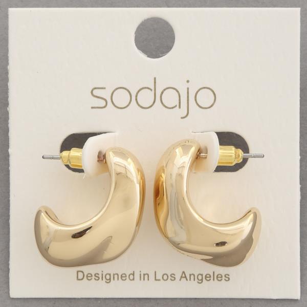 SODAJO OPEN CIRCLE METAL EARRING