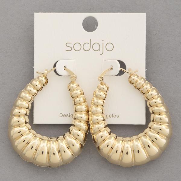 SODAJO TEARDROP METAL EARRING