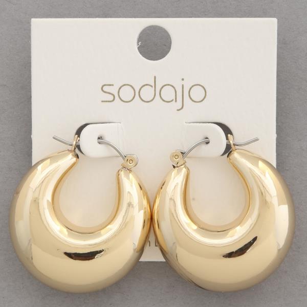 SODAJO PUFFY HOOP EARRING