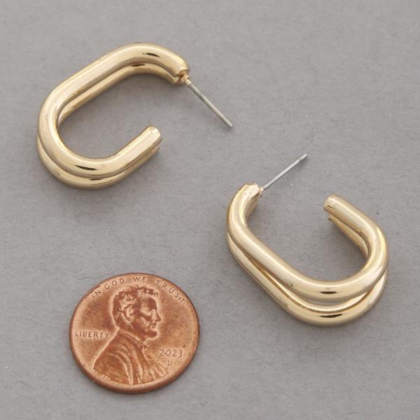 SODAJO OVAL OPEN HOOP EARRING