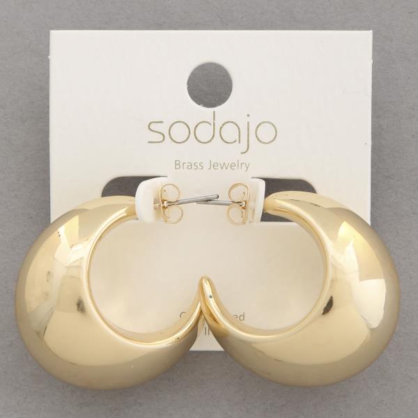 SODAJO PUFFY OPEN HOOP EARRING