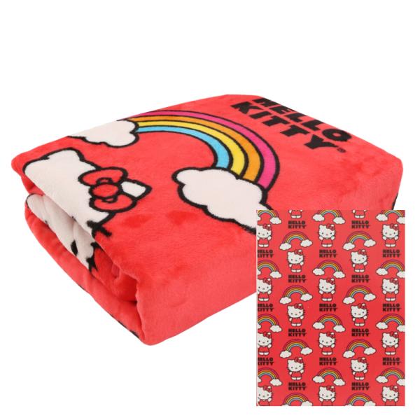 (ONLINE ONLY) SILK TOUCH HELLO KITTY BOWS ARE BACK THROW BLANKET