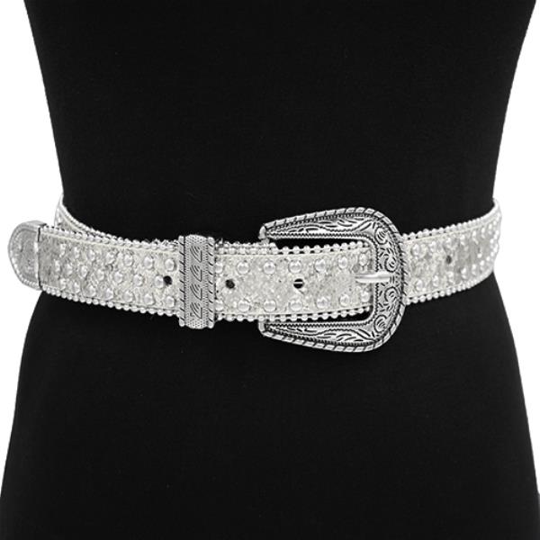 WESTERN RHINESTONE BUCKLE BELT