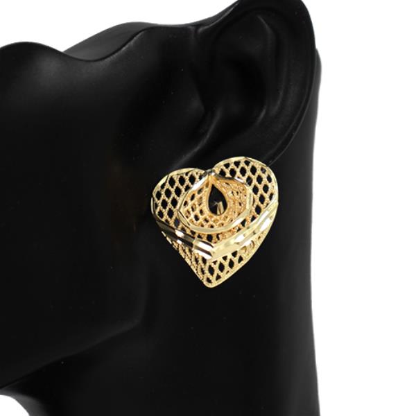 HEART SHAPE METAL EARRING