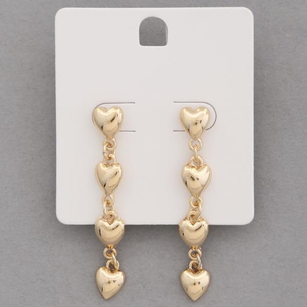 HEART LINK DANGLE EARRING