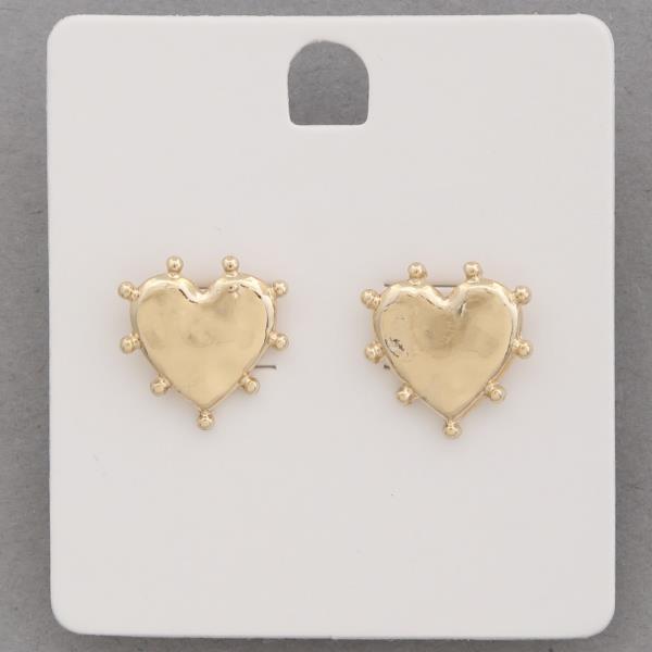 HEART METAL EARRING