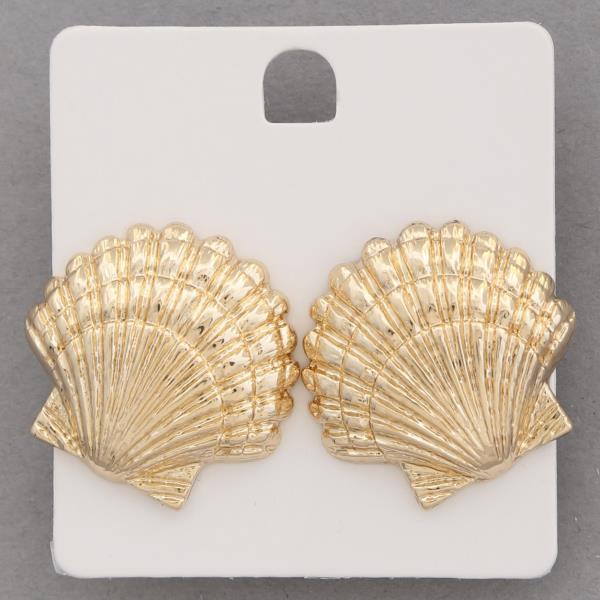 SEASHELL METAL EARRING