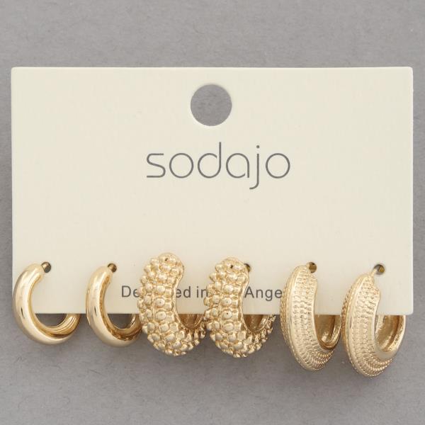 SODAJO MINI ASSORTED HOOP EARRING SET