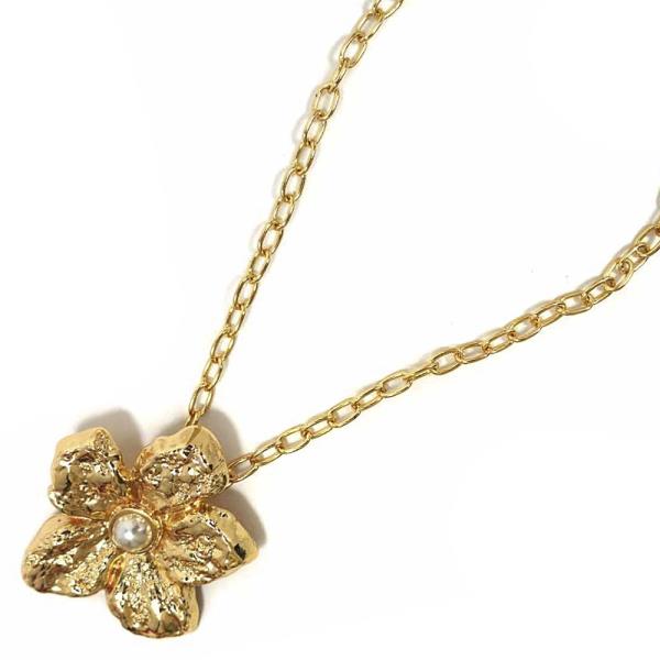 METAL CHAIN W FLOWER PENDANT NECKLACE