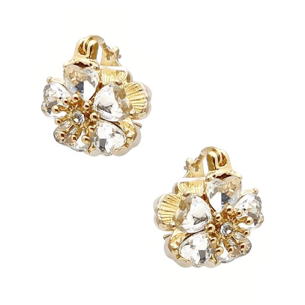 FLOWER RHINESTONE EARRING