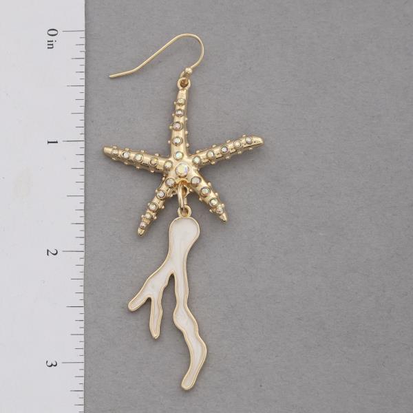 SEASTAR CORAL LINK DANGLE EARRING