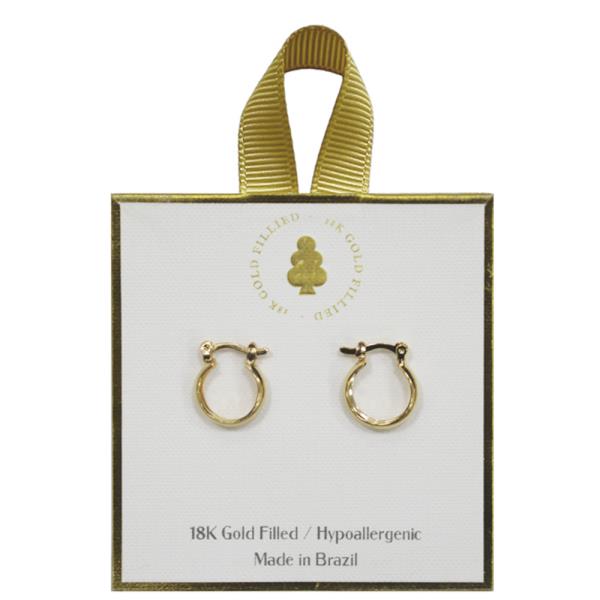 18K GOLD FILLED HYPOALLERGENIC HOOP EARRING