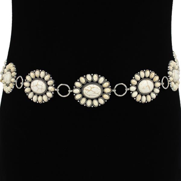 NATURAL STONE WESTERN SYTLE CHIN BELT