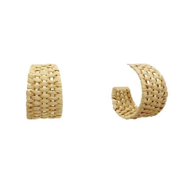 RATTAN C HOOP EARRING