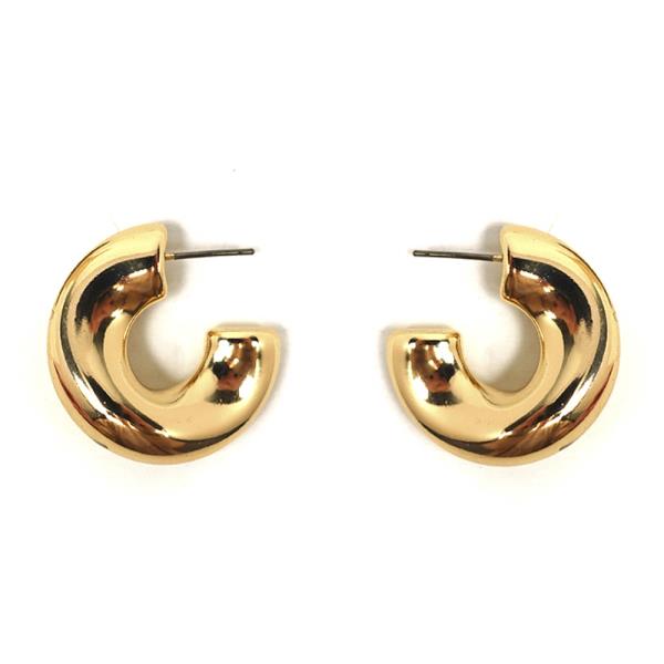 METAL ROUND POST EARRING