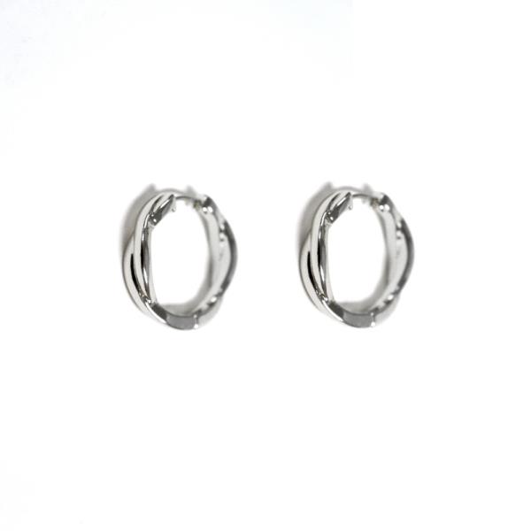 METAL TWIST HOOP EARRING