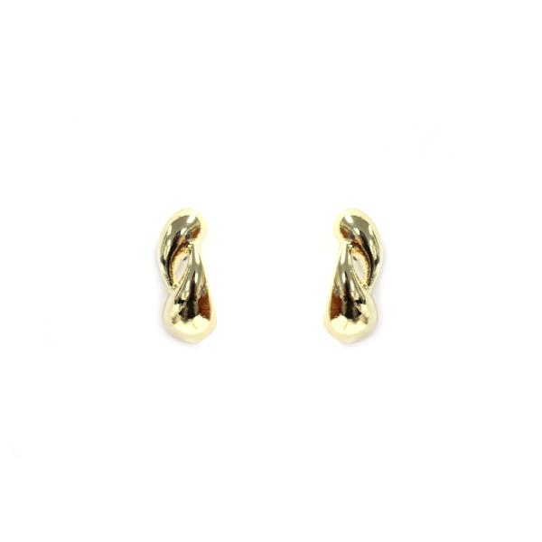 METAL DOUBLE TEARDROP POST EARRING