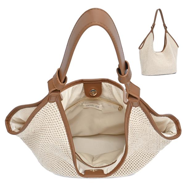 WOVEN HOBO SHOULDER BAG