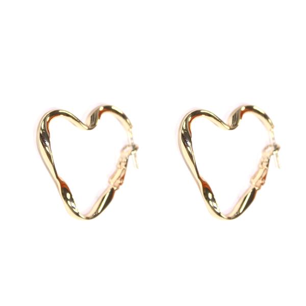 METAL HEART HOOP EARRING