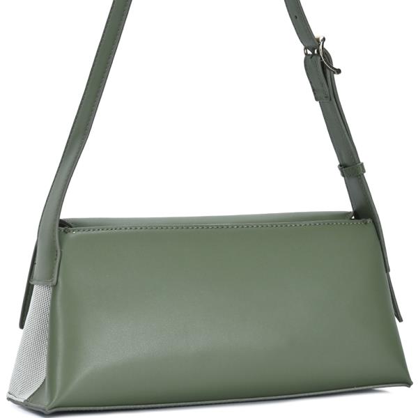 PLAIN TWO TONED SHOULDER BAG