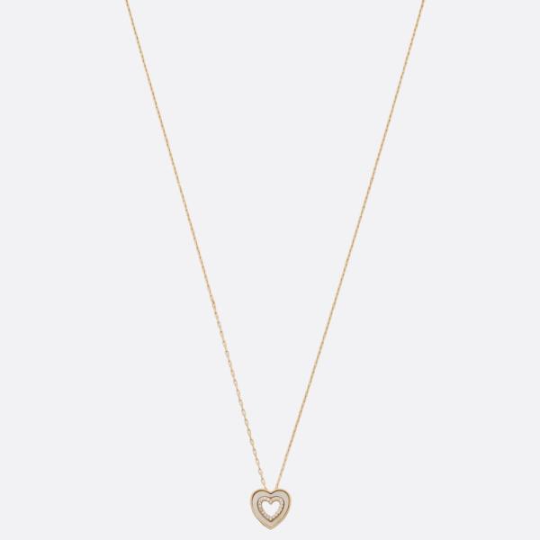 MOTHER OF PEARL HEART CHARM NECKLACE