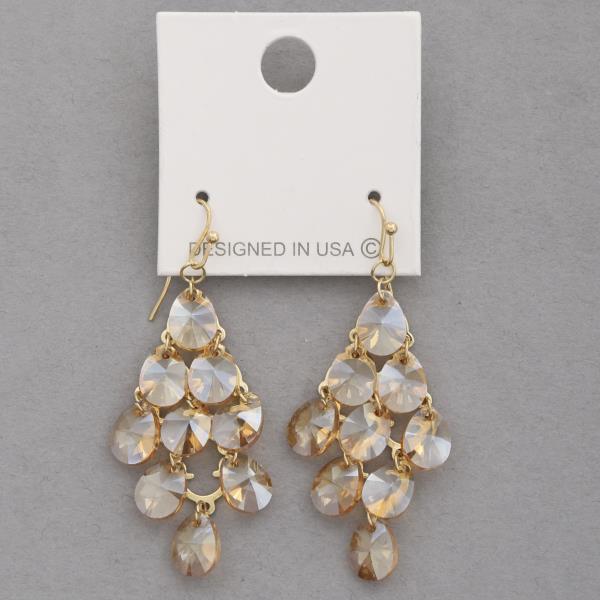 ROUND CRYSTAL DANGLE EARRING