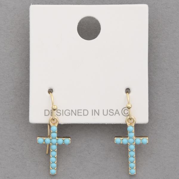 CROSS DANGLE EARRING