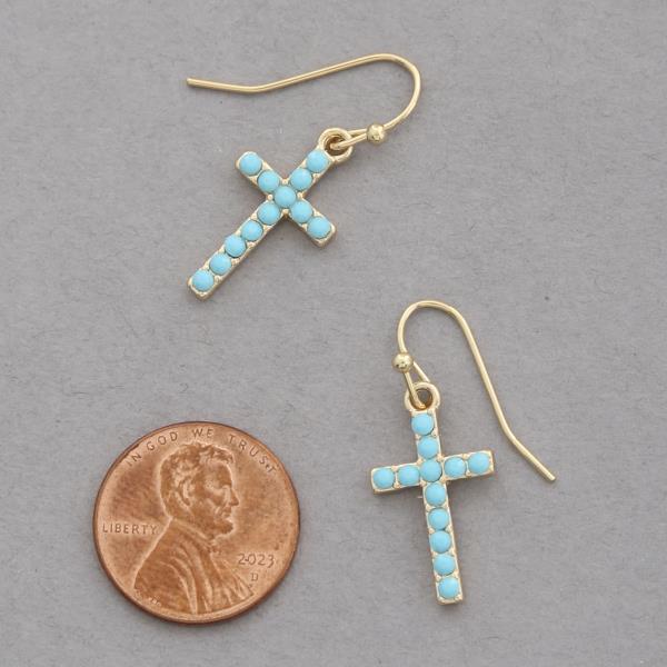 CROSS DANGLE EARRING