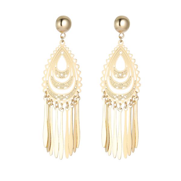 METAL BOHO FRINGE EARRING