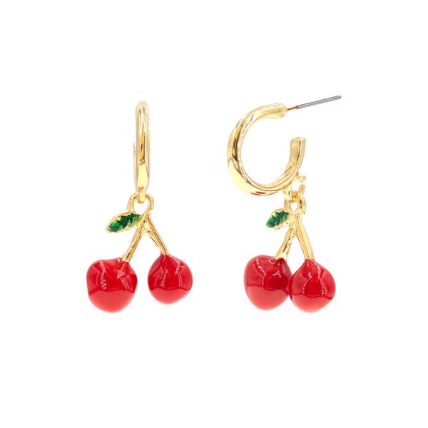 CHERRY POST HOOP EARRING