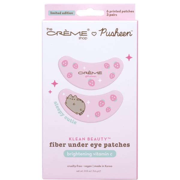 THE CREME SHOP X KLEAN BEAUTY PUSHEEN SLEEPY CUTIE FIBER UNDER EYE PATCHES SET