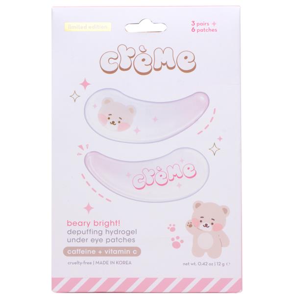 THE CREME SHOP BEARY BRIGHT DEPUFFING HYDROGEL UNDER EYE PATCHES SET