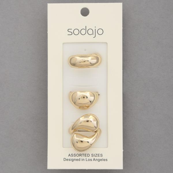 SODAJO ASSORTED METAL RING SET