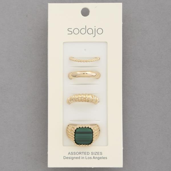 SODAJO ASSORTED METAL RING SET