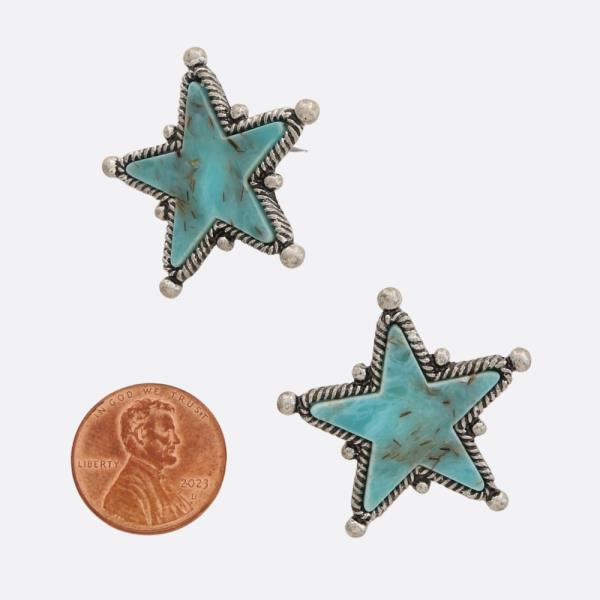 WESTERN STYLE STAR DANGLE EARRING