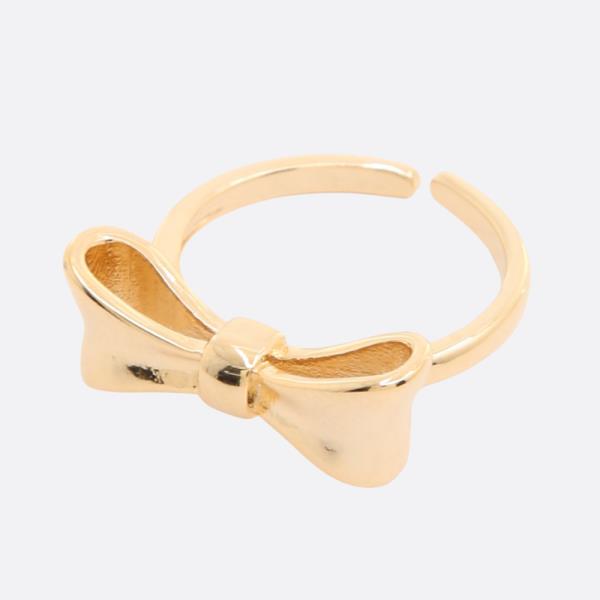 SODAJO BOW GOLD DIPPED ADJUSTABLE RING