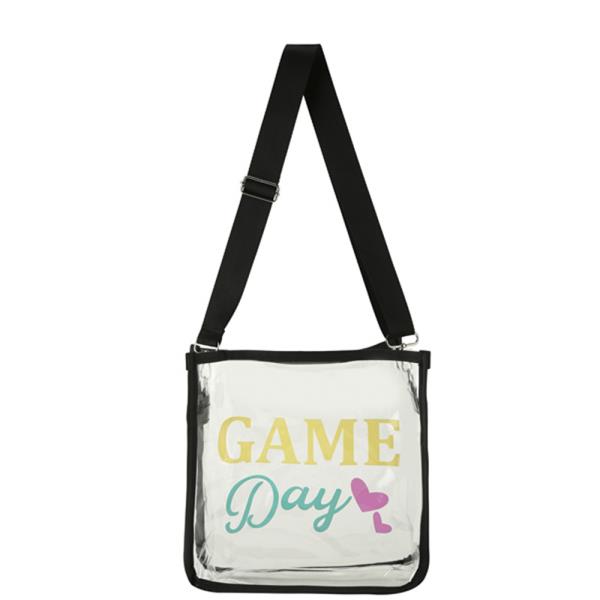 (ONLINE ONLY) CLEAR GAME DAY RECTANGLE ADJUSTABLE CROSSBODY BAG