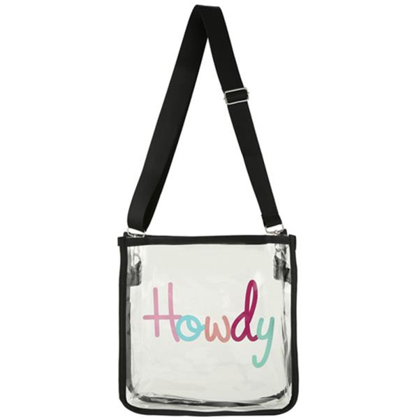 (ONLINE ONLY) CLEAR HOWDY RECTANGLE ADJUSTABLE CROSSBODY BAG