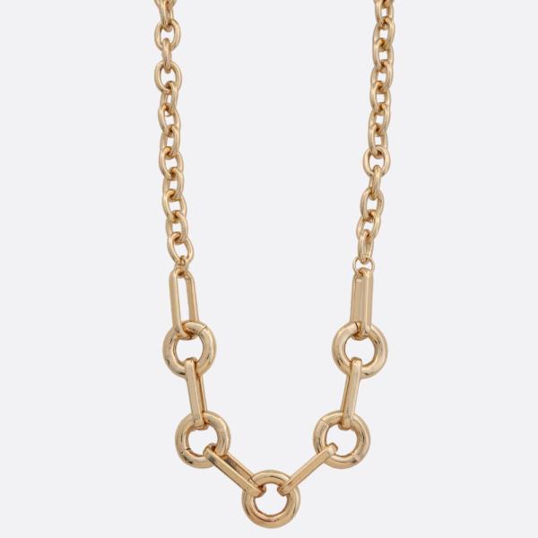 SODAJO CIRCLE LINK GOLD DIPPED NECKLACE