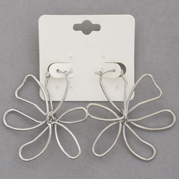 FLOWER METAL EARRING