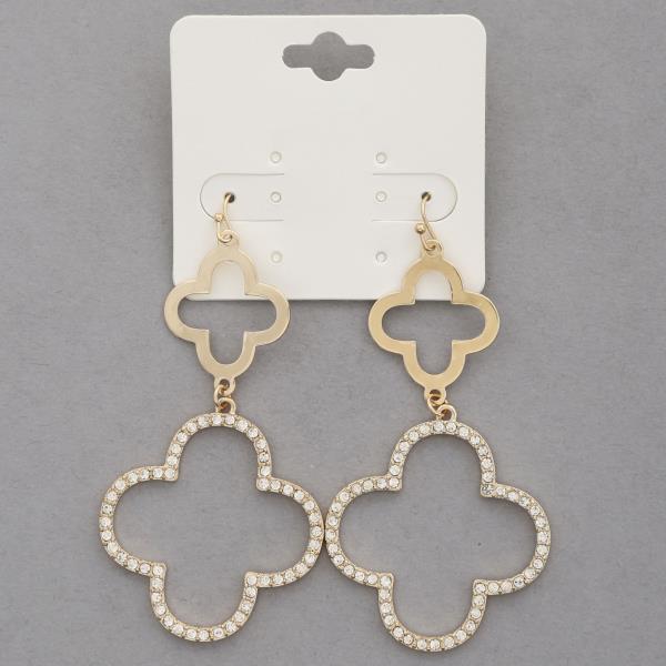 DOUBLE CLOVER DANGLE EARRING