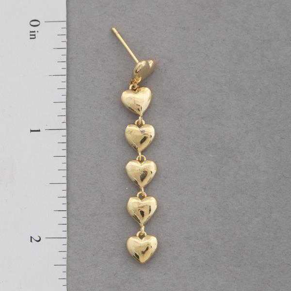 SODAJO HEART LINK GOLD DIPPED EARRING